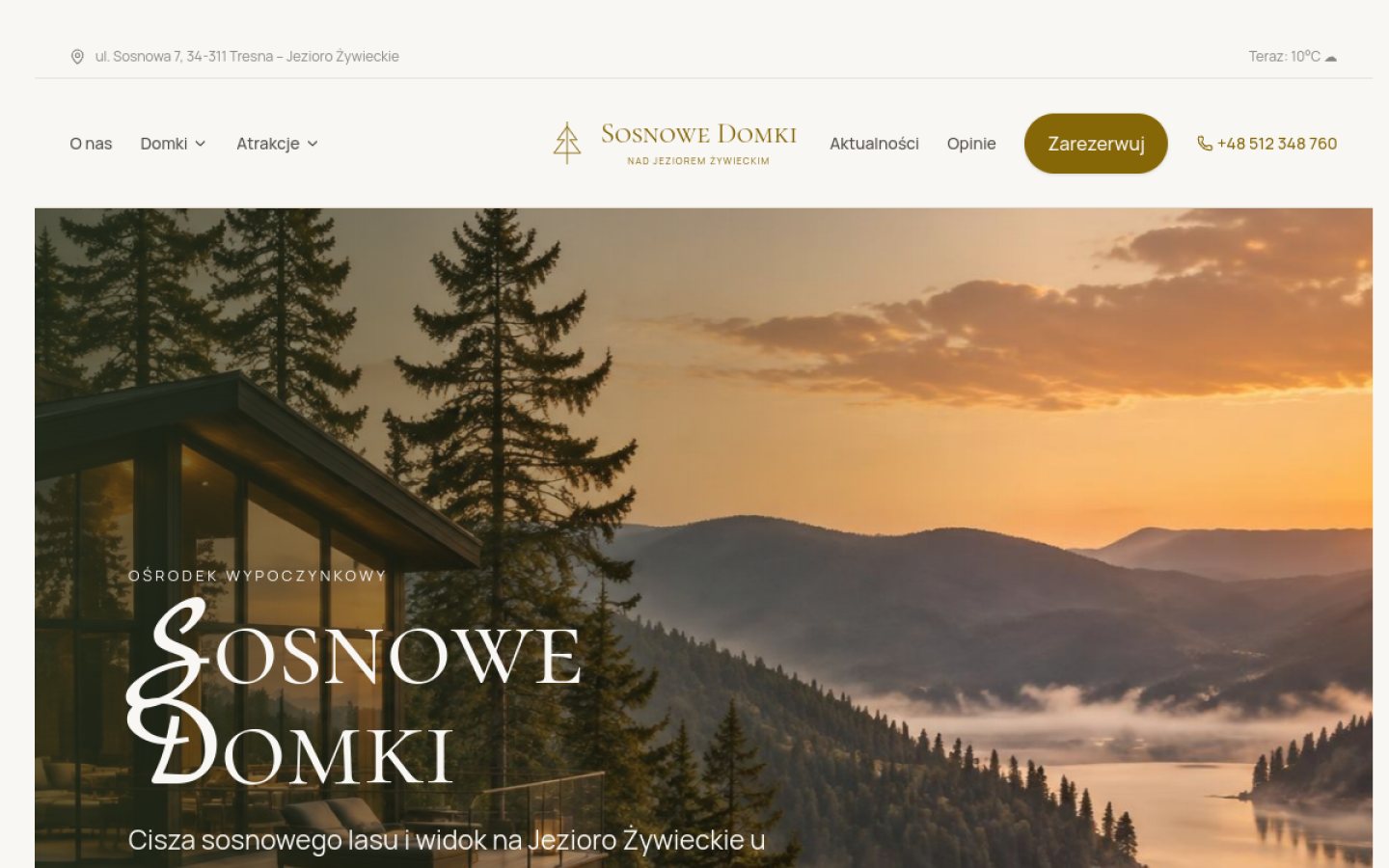 Podgląd projektu Sosnowe Domki – ośrodek wypoczynkowy